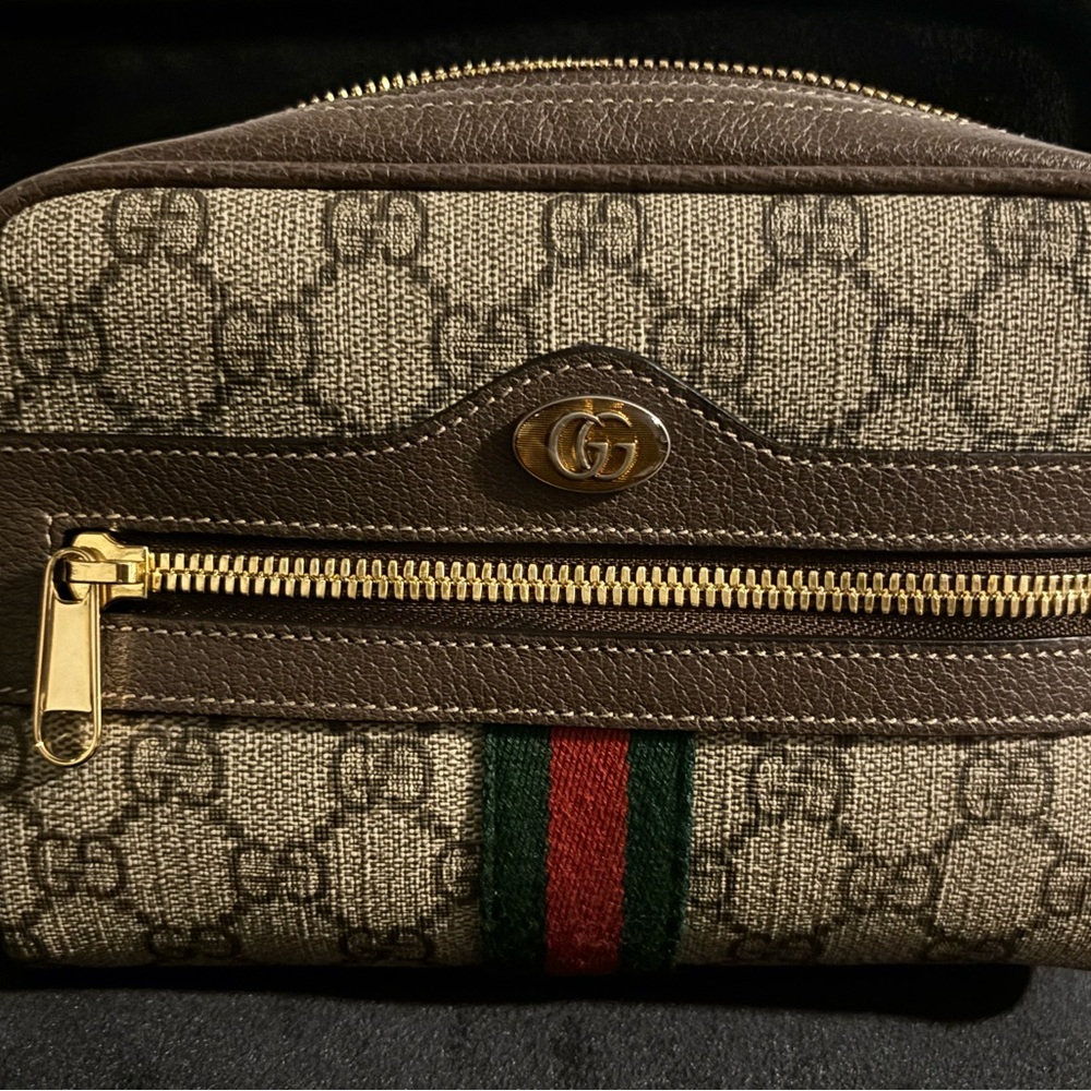 Gucci Brown GG Supreme Canvas Ophidia Belt Bag